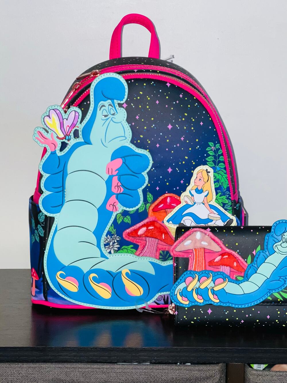 Loungefly Disney Alice In Wonderland Caterpillar & Alice Mini Backpack Wallet